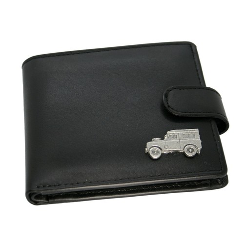 Genuine black leather wallet - genuine,