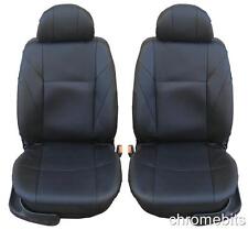 FRONT BLACK LEATHERETTE SEAT COVERS FOR VW CADDY TRANSPORTER T4 T5 MULTIVAN