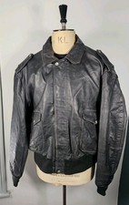 Vintage SCHOTT Leather Jacket Men's XL/2XL Flight A2 Bomber Cowhide Aviator