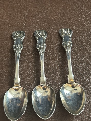 Three antique solid - , silver