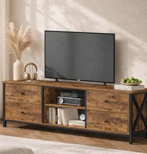 TV Stand Cabinet 4 Drawer Open