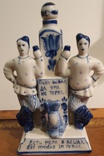 Gzhel Russia Figurine Flask