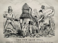 c1849 IRELAND THE NEW IRISH STILL - IRISH PEAT & INDUSTRY Original Antique Print