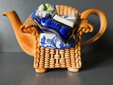 2001 Paul Cardew Blue Teapot Wicker Chair Excellent condition