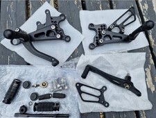 Black Racing Adjustable Rearsets Footrest YAMAHA YZF R6 YZF-R6 RJ15 2008-2016
