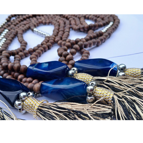119 beads wooden polished - 119,