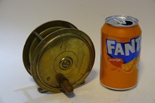 LARGE OLD BRASS FISHING REEL - INFO WELCOME - RARE - L@@K
