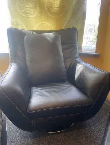 Leather spin sofa - leather,