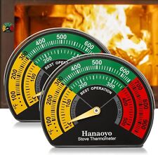 Hanaoyo Magnetic Stove Thermometer for Wood Burning Log Burner Pellet Stoves &