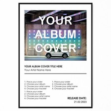 Album Cover Personalised Wall Art Music Decor Poster Print | A5 A4 A3 A2 A1