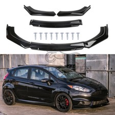 For Ford Fiesta ST MK5 MK6 MK7 MK8 Gloss Black Front Bumper Lip Spoiler Splitter