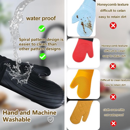 Inch silicone oven gloves - silicone,