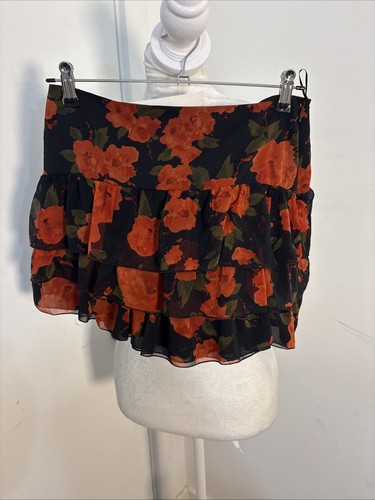 Zara floral ruffle mini - zara, skirt