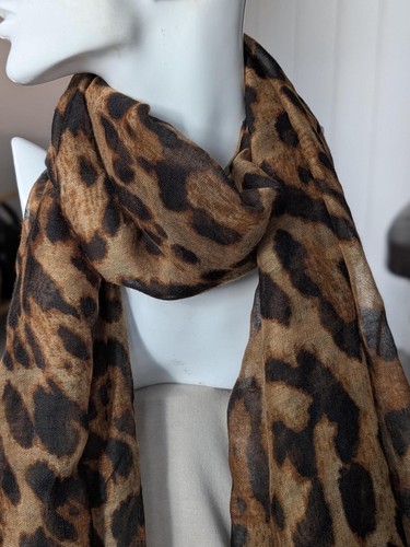 Leopard print scarf - print,