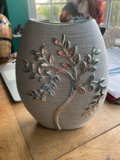 Silver Metal & Chrome Vase -