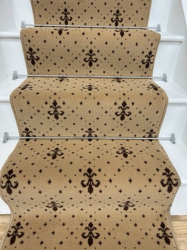Beige stairs carpet - beige, 7m