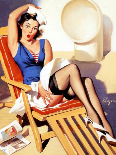 Vintage retro 1950 sexy pin - retro,