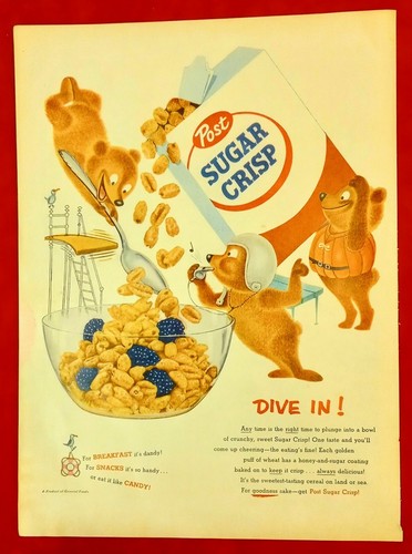 Sugar crisp vintage 1955 - sugar,