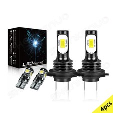 For VW Golf Mk6 2009-2012 4X 6000K LED Xenon HID Low/Side Headlights Bulbs Set