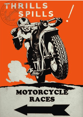 Vintage poster motorbike - vintage,