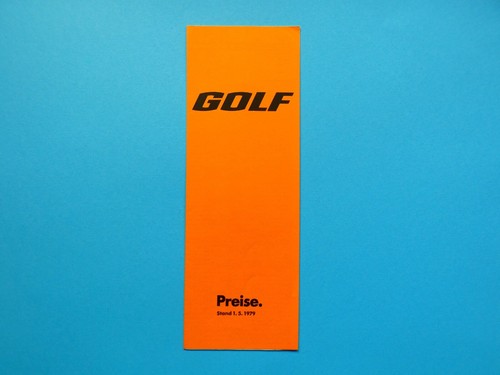 Brochure price list vw golf - list,