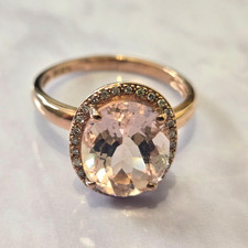 9ct Rose Gold Ring Morganite