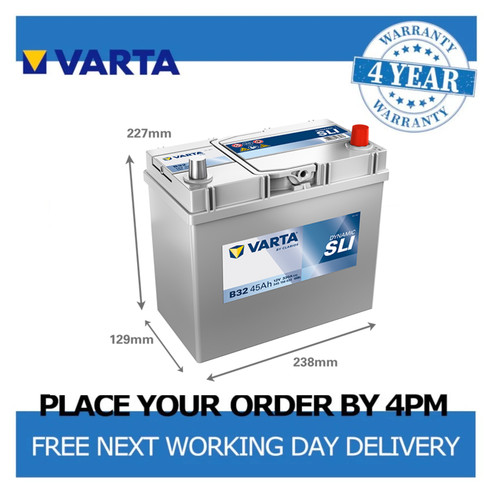 B32 car battery - 12v, blue