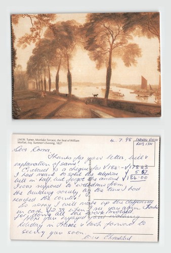Postcard w turner - postcard,