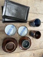 Japanese Mixed Setting Rectangukar Plates Saki and Tea Set