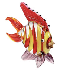 Glass Fish Figurine Coastal Style Miniature Hand Blown Handicraft Marine Collect