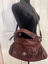 RARE B. MAKOWSKY BROWN LEATHER HANDBAG SHOULDER & CROSSBODY BAG VERSATILE STYLE