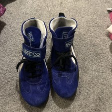 Sparco Race Boots Blue Suede