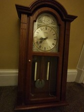 Large Vintage Acctim Tempus Fugit Chiming Wall Clock 