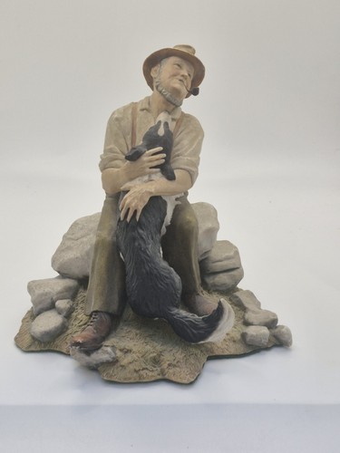 Man and his collie - man, dog