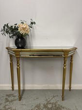 Vintage Mirrored Console Table – Hollywood Regency Style