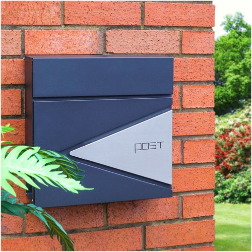 Wall mount lockable letterbox - wall,
