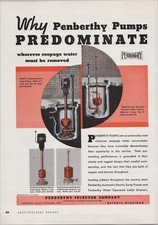 1938 Print Ad * Penberthy Injector Company Penberthy Sump Pumps Model K S 36