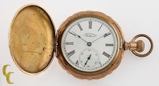 Gold Filled Antique Waltham Full Hunter Pocket Watch Grade J 6S 7-Jewel 1897