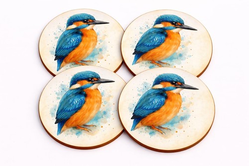 Kingfisher art coasters brew - kingfisher,