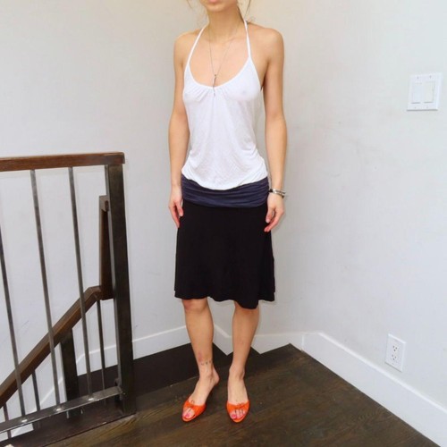 Women black and white dress - women's,
