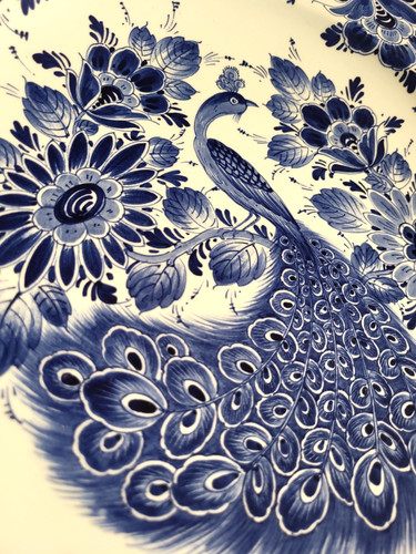 Large antique 1894 royal delft - antique,