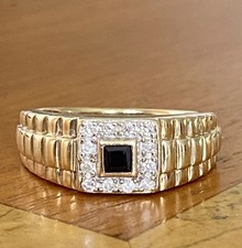 Gents 9ct gold diamond - gents,
