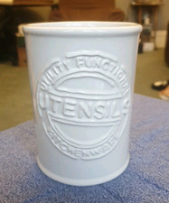 The Old Pottery Company Cream Ceramic Utensils Embossed Utility Functional Kitch