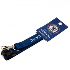 Chelsea FC Nylon Lanyard With Metal Clip Official Merchandise NEW UK