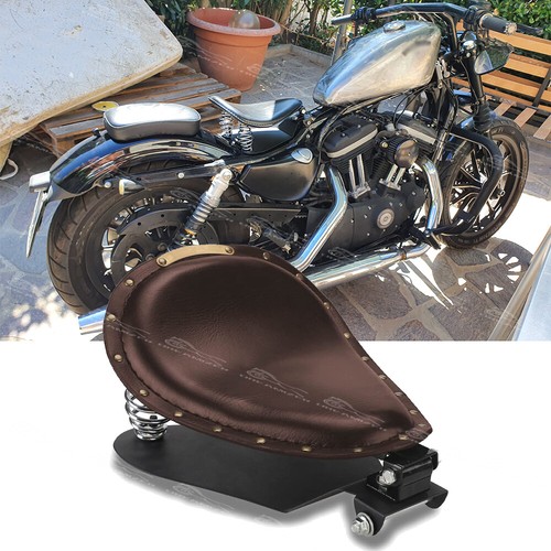 Brown motorcycle solo seat - motorcycle,