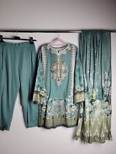 Baroque Designer Winter Suit Pakistani Khaddar Salwar Kameez Size Medium Uk12