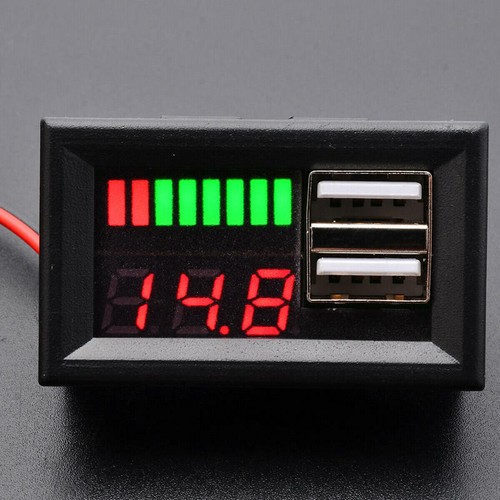Digital display dual usb led - display,
