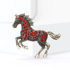 Vintage Red Crystal Horse
