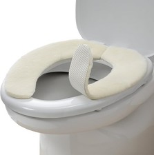 Made in Japan.Sanko Non-Slip  Toilet Seat Cover 9mm Ivory Easy Adhesive KC-70