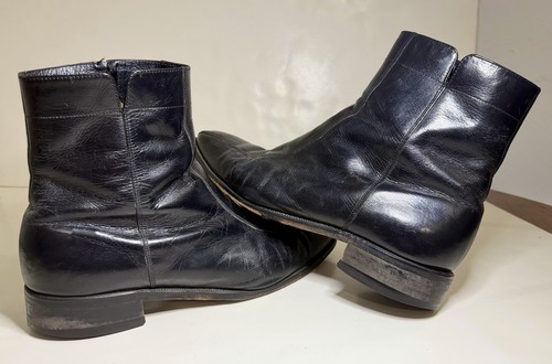 Florsheim black leather side - leather,